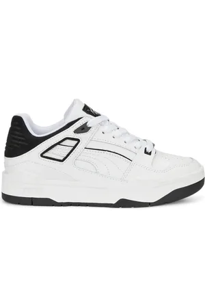 PUMA Sko, Herre, Hvid, 38 1/2 EU, Tyl, Unge Slipstream Sneakers Hvid-Sort