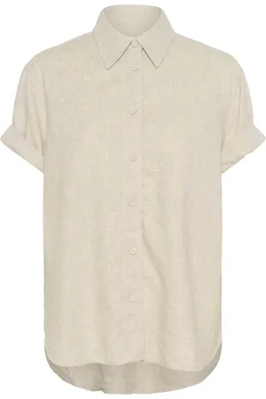 INWEAR Bluser & Skjorter, Dame, , L, Uld, Kortærmet Skjortebluse Haze Melange