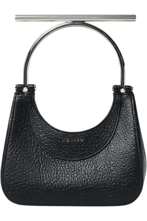 Alexander McQueen Taske, Dame, Sort, ONE SIZE, Uld, Elegant Mini Top Håndtaske