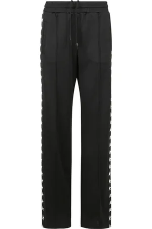Golden Goose Bukser, Dame, Sort, M, Bredbenede joggingbukser med kontraststjerner