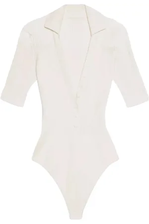 Jacquemus Top, Dame, , S, Kremet V-hals Body