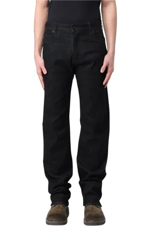 Emporio Armani Jeans, Herre, Sort, W33, Uld, Moderne Sorte Straight Leg Jeans