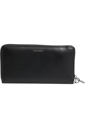 Dolce & Gabbana Tilbehør, Herre, Sort, ONE SIZE, Læder, Eksotisk Læderpræget Kontinental Herre Pung
