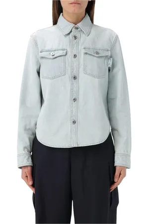 Bottega Veneta Bluser & Skjorter, Dame, Blå, XS, Denim, Stone-Washed Denim Jacket