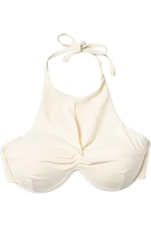 Andrea Iyamah Badetøj, Dame, Hvid, M, Hvid Halterneck Bikini Badedragt