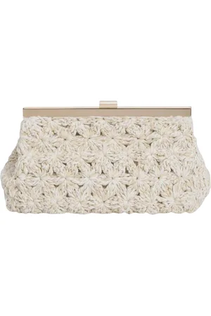 Fabiana Filippi Taske, Dame, , ONE SIZE, Uld, Raffia Blomst Clutch Elegant Skuldertaske