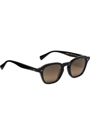 Oliver Peoples Tilbehør, Herre, Sort, 48 MM, Sort Firkantet Solbriller UV Beskyttelse