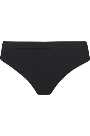 Jil Sander Badetøj, Dame, Sort, M, Uld, Elastisk talje sort svømme slip