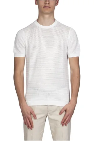 Paolo Pecora Top, Herre, Hvid, M, Creme Crewneck Sweater Herre Stil