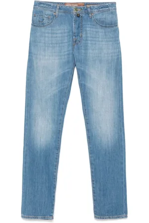 Jacob Cohen Jeans, Herre, Blå, W36, Blå Jeans med Klassiske Lommer
