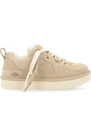 UGG Sko, Herre, , 40 EU, Polyester, Ruskind Lowmel Sneaker med lærred