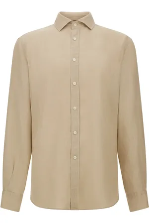 Boggi Milano Skjorte, Herre, , 3XL, Linned, Regular Fit Linnedskjorte