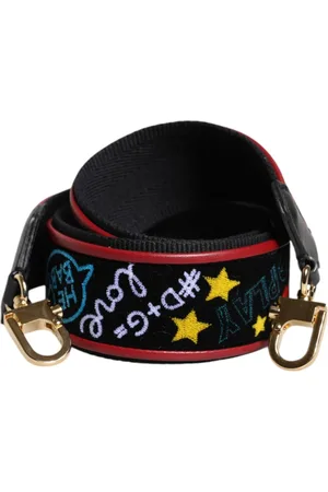 Dolce & Gabbana Taske, Dame, Sort, ONE SIZE, Bomuld, Sort Bomuld Trykt Taske Skulderrem