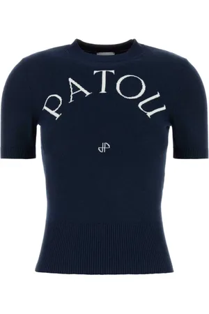 Patou Top, Dame, Blå, L, Bomuld, Mørkeblå Bomuldsblandet T-shirt