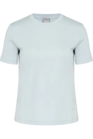 Max Mara Top, Dame, Blå, L, Bomuld, Blå Opunzia Bomuld T-shirt