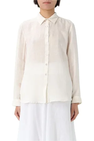 120% Lino Bluser & Skjorter, Dame, , XS, Elegant Linen ButtonDown Skjorte