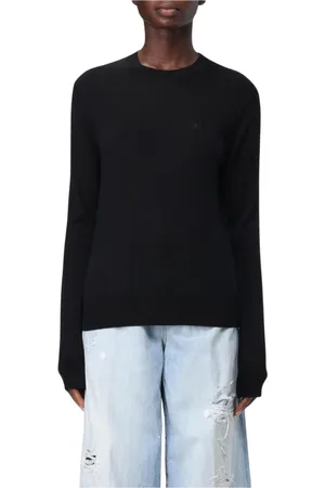 Dsquared2 Strik, Dame, Sort, S, Uld, Sort Merinould Pullover Sweater