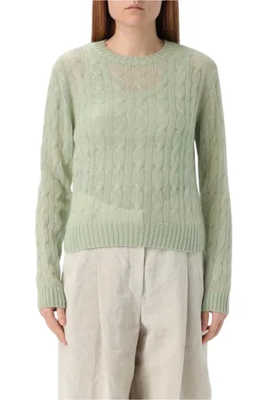 Brunello Cucinelli Strik, Dame, Grøn, 2XL, Cashmere, Luksuriøs Cashmere Cardigan Sweater