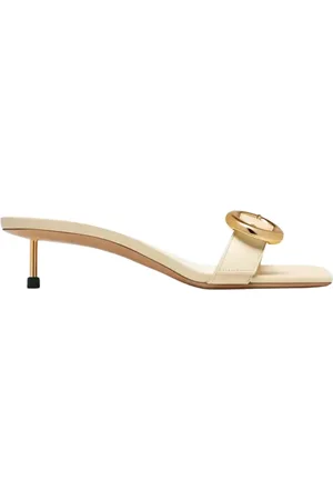 Jacquemus Sko, Dame, , 37 EU, Creme Stilet Sandaler med Firkantet Tå