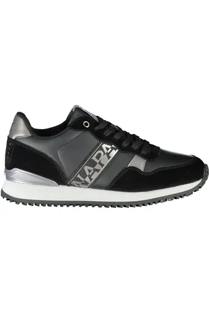Napapijri Sko, Dame, Sort, 41 EU, Uld, Sorte snøresneakers med kontrastdetalje