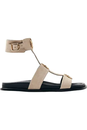 ALOHAS Sko, Dame, Hvid, 39 EU, Læder, Clarisa Ruskind Creme Læder Sandaler