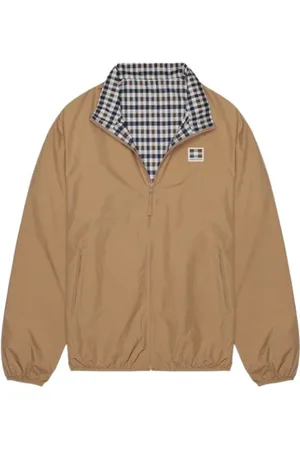 Aquascutum Jakke, Herre, Brun, M, Uld, Vendbar sømandsjakke med justerbar hætte