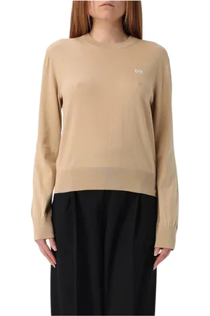 Dsquared2 Strik, Dame, , M, Bomuld, Hvid Bomuld Crew Neck Sweater