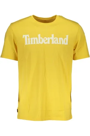 Timberland Top, Herre, Gul, L, Bomuld, Gul Bomuld T-Shirt med Print Logo