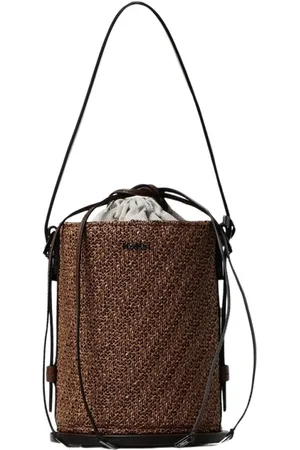 Max Mara Taske, Dame, Brun, ONE SIZE, Uld, Strå Spand Taske Brun Elegant