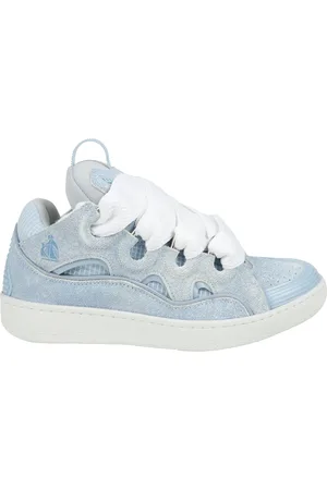Lanvin Sko, Dame, Blå, 37 EU, Sneakers Curb i nappa og ruskind