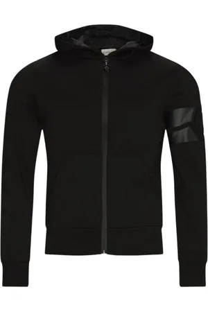Moncler Sweathshirts & Hoodies, Herre, Sort, S, Sort ZipUp Hoodie Activewear
