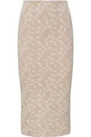 Fendi Nederdel, Dame, , S, Jacquard Strik Nederdel i Ristet Brun