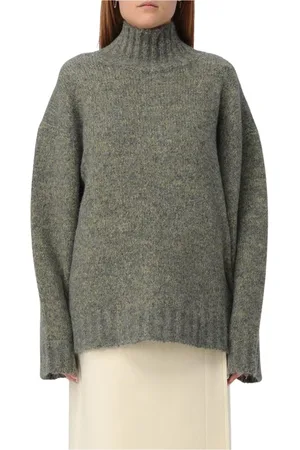 Jil Sander Strik, Dame, Grøn, XS, Uld, Grøn Uld Mohair Sweater