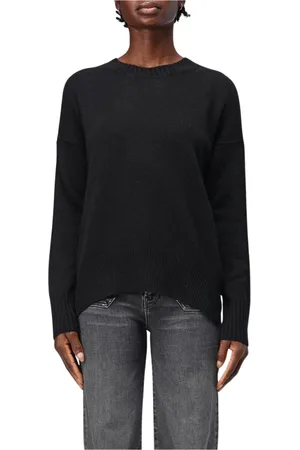 Allude Strik, Dame, Sort, XS, Cashmere, Sort Cashmere Sweater