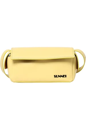 SUNNEI Taske, Dame, Gul, ONE SIZE, Uld, Grøn Crossbody Taske Stilfuld og Funktionel