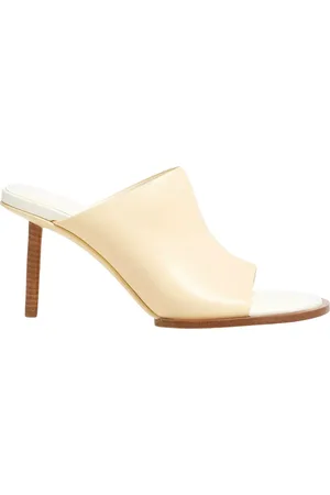 Jacquemus Sko, Dame, Hvid, 38 EU, Creme Højhælede Mules Rond Carre