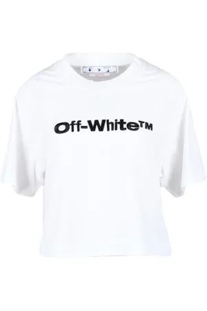 OFF-WHITE Top, Dame, Hvid, M, Bomuld, Tshirt