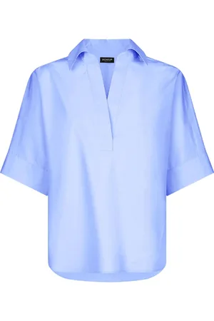Dondup Bluser & Skjorter, Dame, Blå, M, Bomuld, Bomuldsskjorte