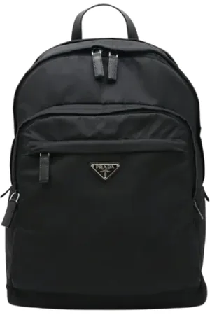 Prada Pre-owned, Herre, Sort, ONE SIZE, Læder, Pre-owned Laeder rygsaekke