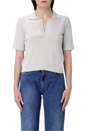 K-Way Top, Dame, Hvid, S, Beige Klassisk Polo Shirt til Kvinder