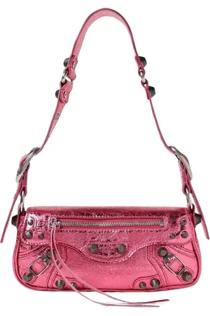Balenciaga Taske, Dame, Lyserød, ONE SIZE, Uld, Metallic Skuldertaske i Slående