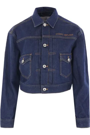 Vivienne Westwood Jakke, Dame, Blå, S, Denim, Blå Denim Skjorte Kontrastsyning