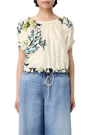 Pinko Bluser & Skjorter, Dame, Flerfarvet, S, Bomuld, Multifarvet Blomstret Bluse