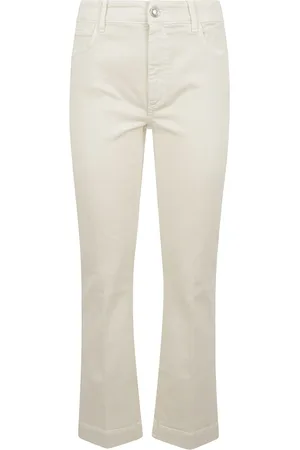 Sportmax Bukser, Dame, , W29, Bomuld, Flarede ankellange bukser med lav talje