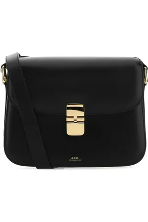 A.P.C. Taske, Dame, Sort, ONE SIZE, Læder, Grace Crossbody Taske i Sort Læder