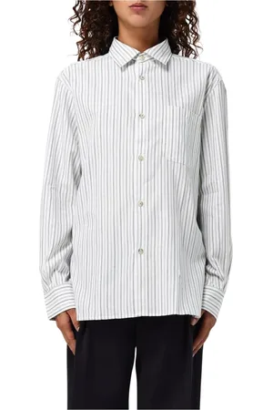 A.P.C. Bluser & Skjorter, Dame, Blå, XS, Bomuld, Blå Stribet Oversized Skjorte
