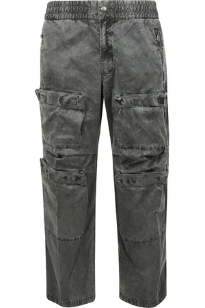 Diesel Jeans, Herre, Grå, S, Bomuld, Cargo bukser med elastisk talje