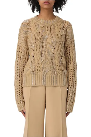 ERMANNO SCERVINO Strik, Dame, , L, Bomuld, Luksus Cable Strik Sweater