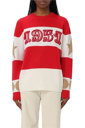 Max Mara Strik, Dame, Rød, XS, Cashmere, Luksuriøs Kamel Sweater
