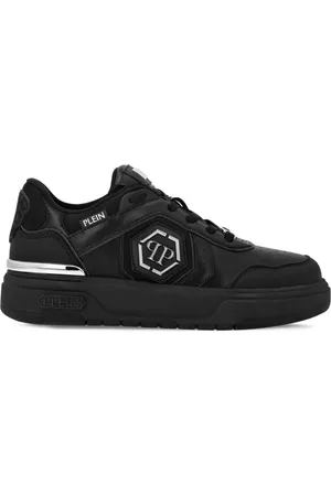 Philipp Plein Sko, Herre, Sort, 45 EU, Polyester, Sorte Sneakers med TPU Ydersål